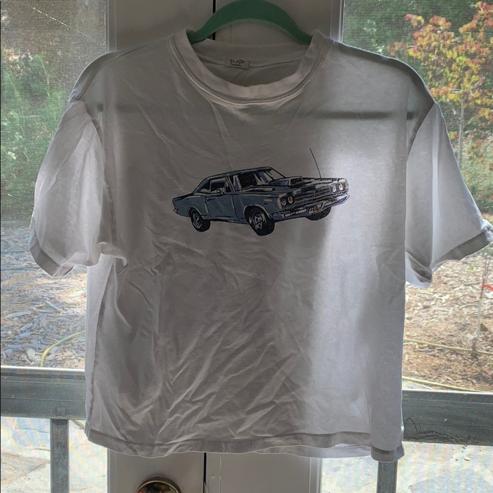 brandy car shirt cropped